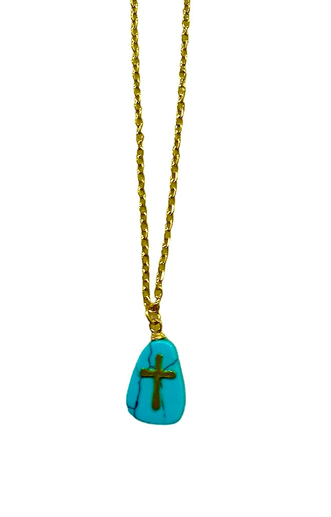 Stone Cross Pendant