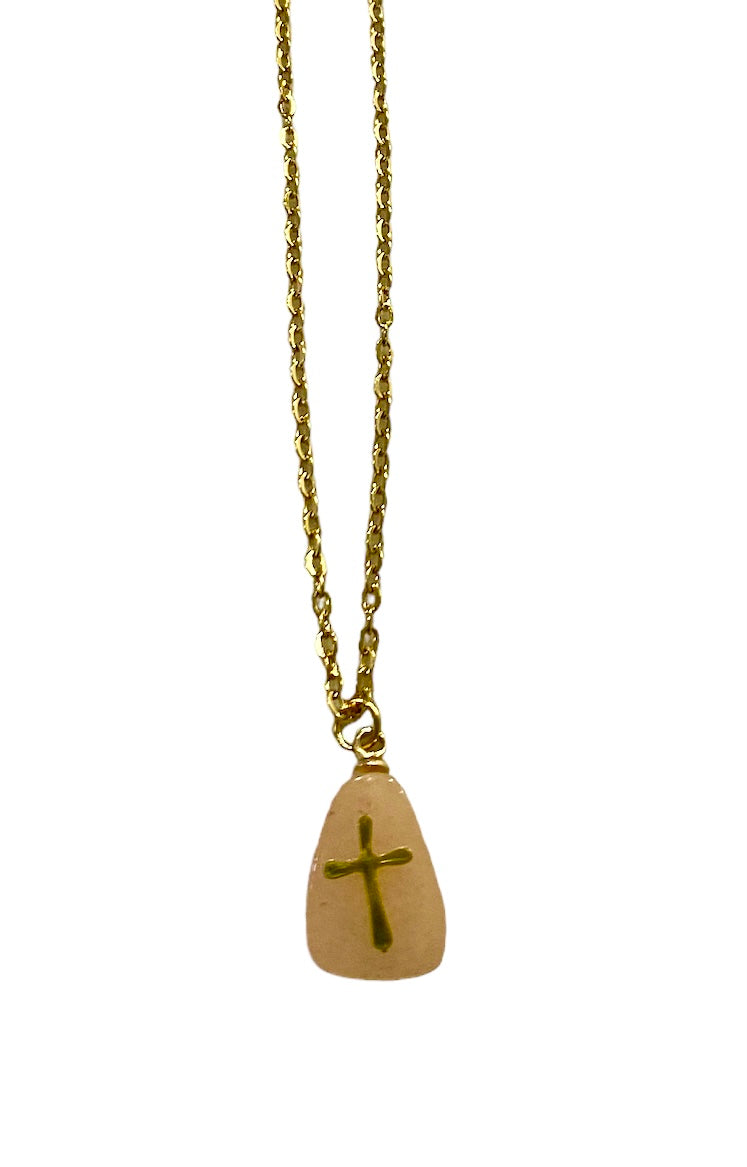 Stone Cross Pendant