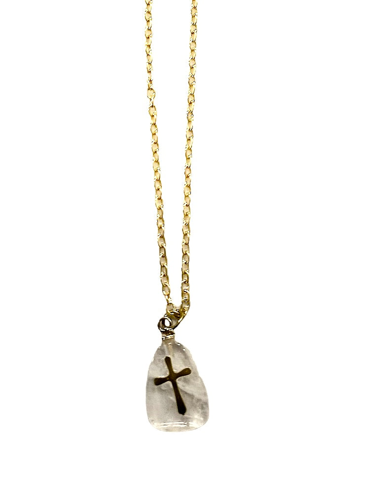 Stone Cross Pendant