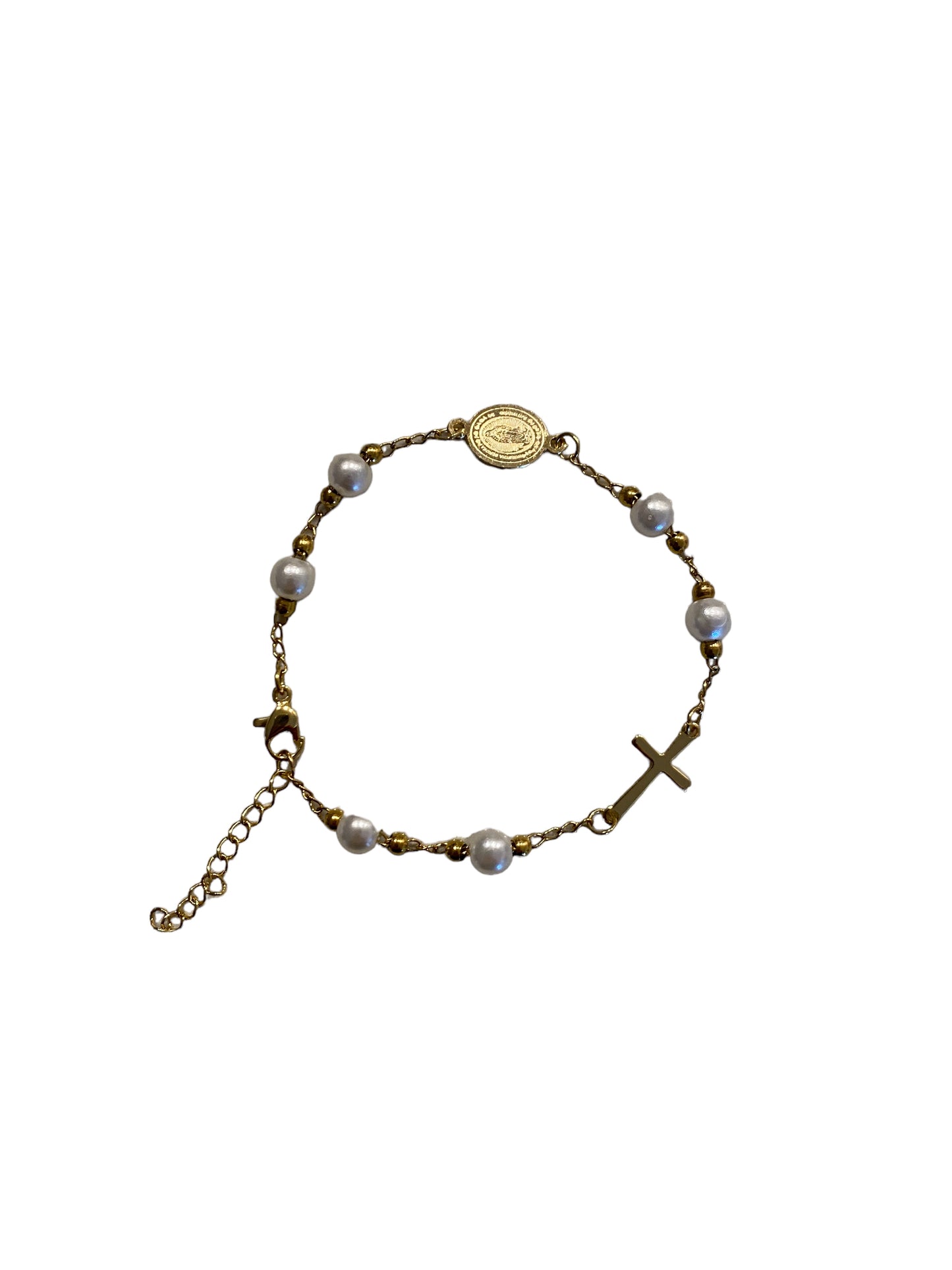 Beaded Pearl Stainless Steel Bracelet