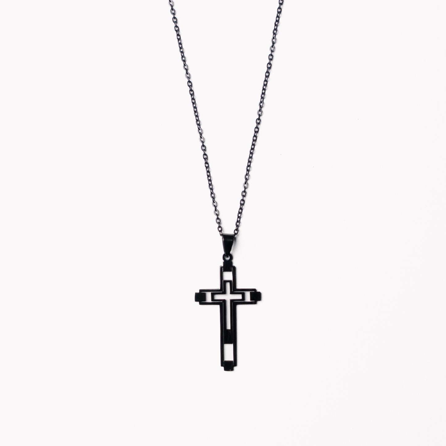 Cross Cut Out Chain Necklace