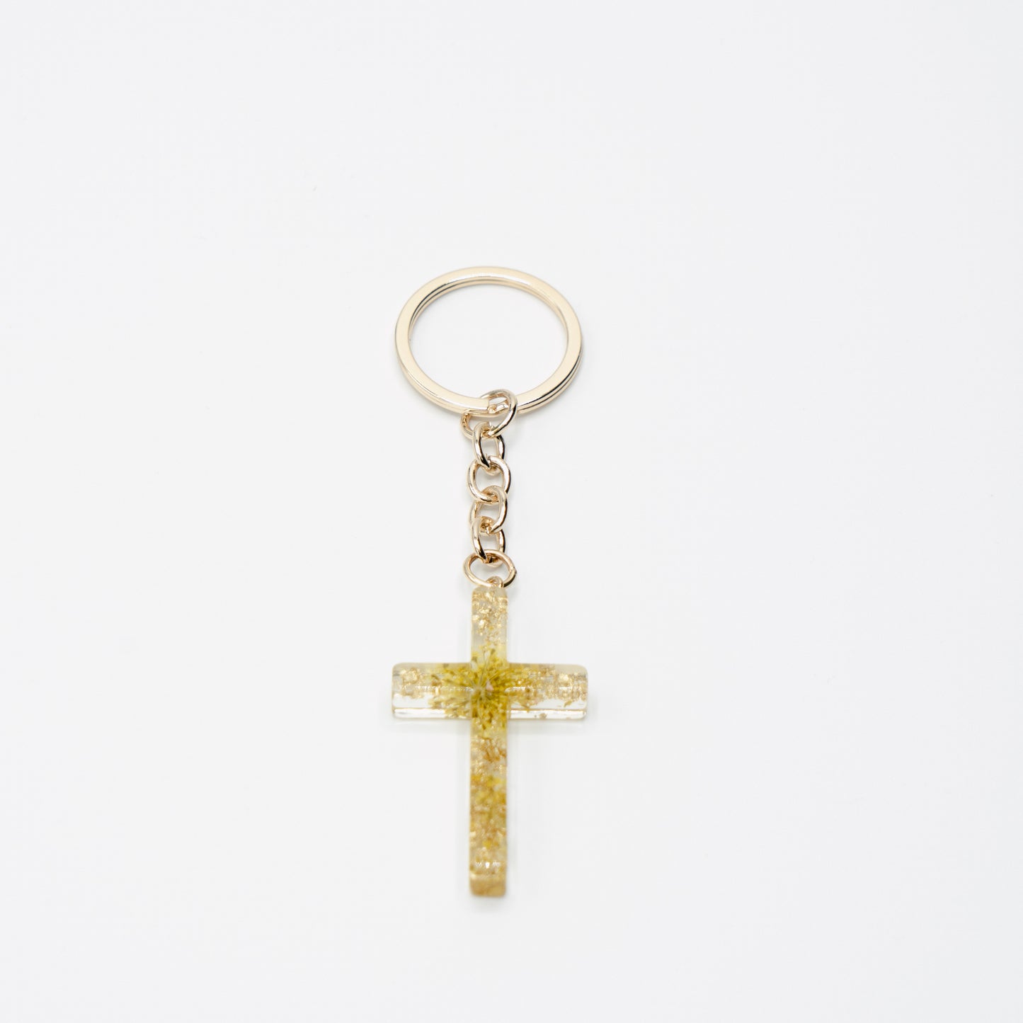 Pretty Flower Cross Key Ring