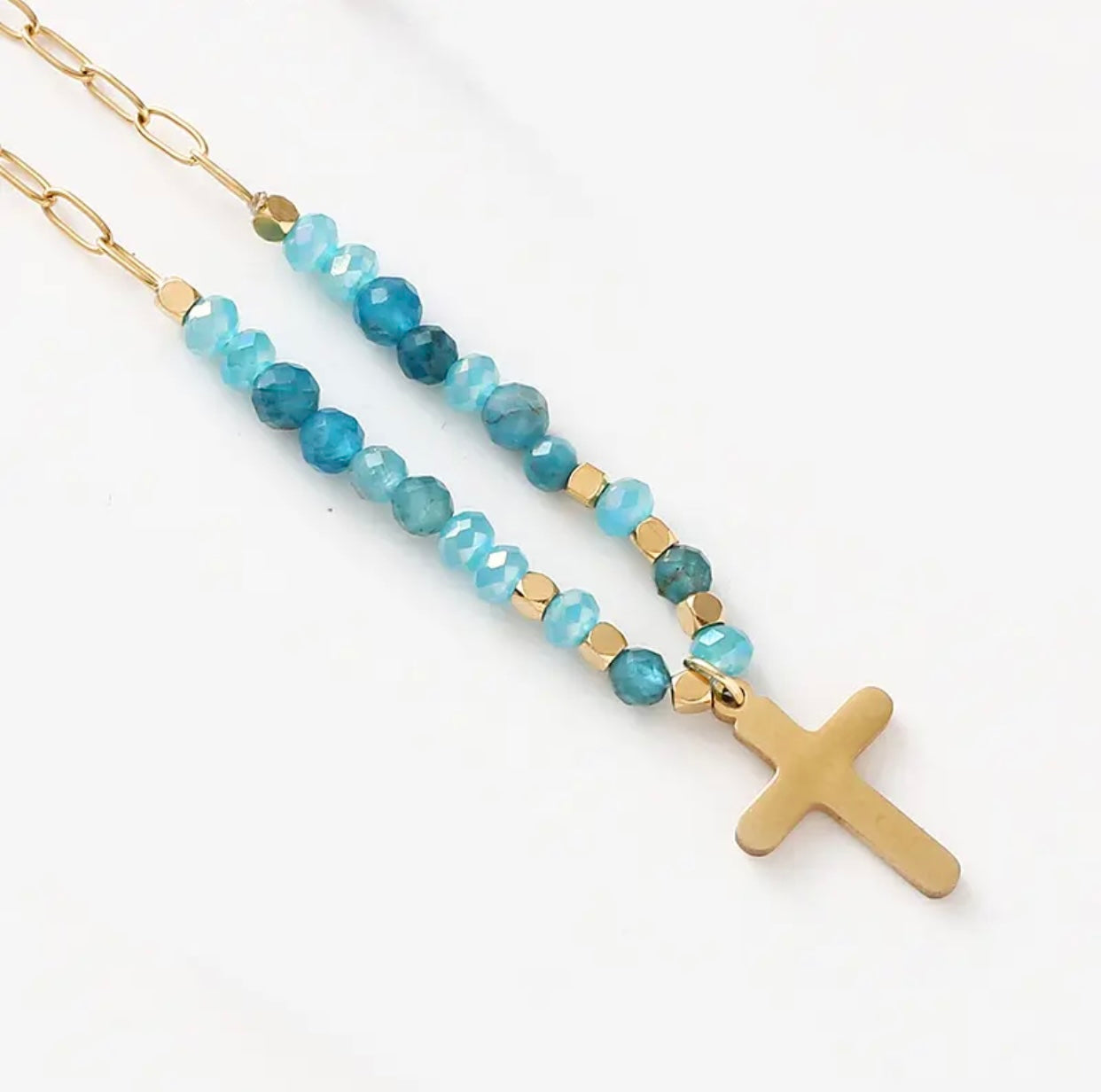 Boho Beaded Chain Necklace