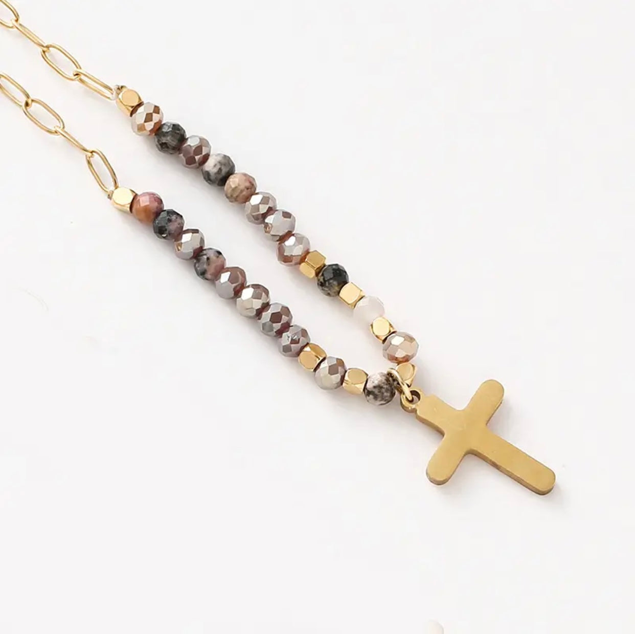 Boho Beaded Chain Necklace