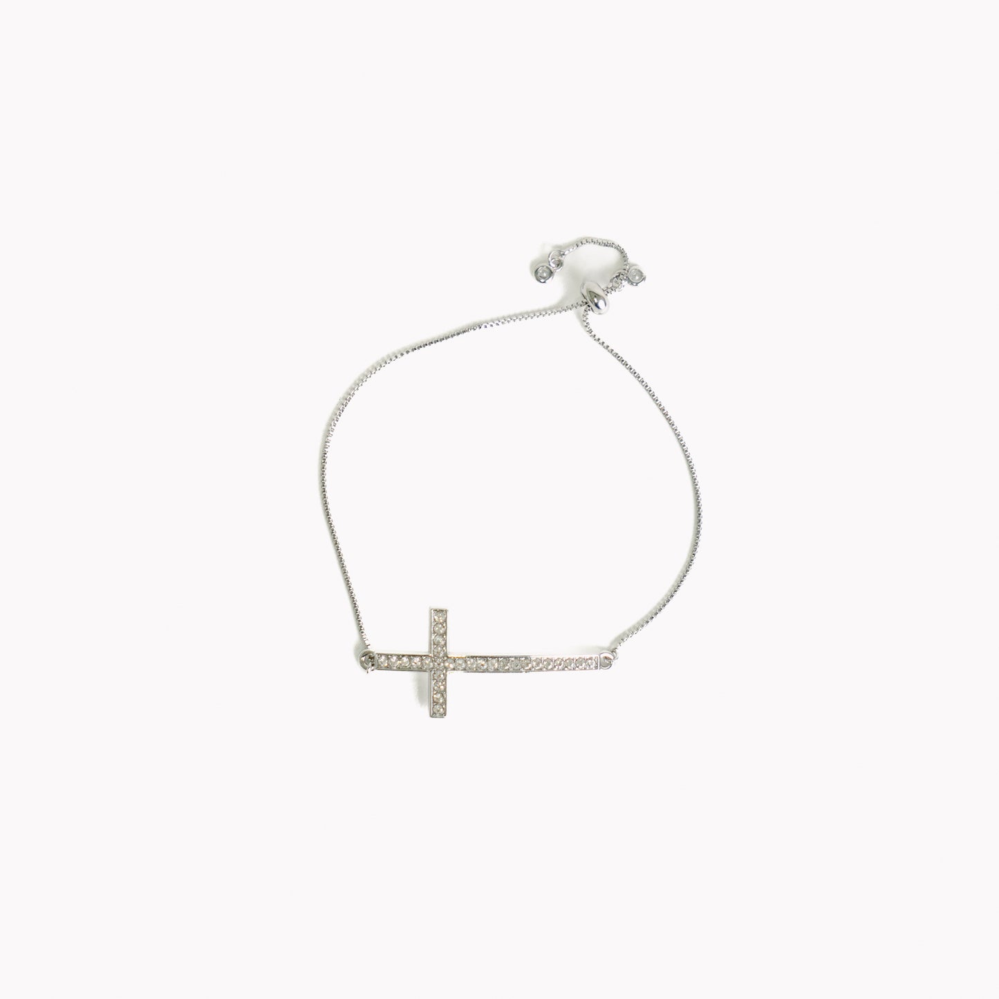 Sided Cross Large Diamante Bracelet