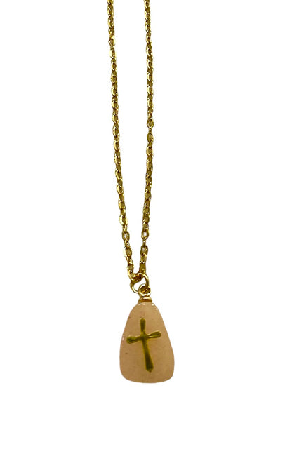 Stone Cross Pendant