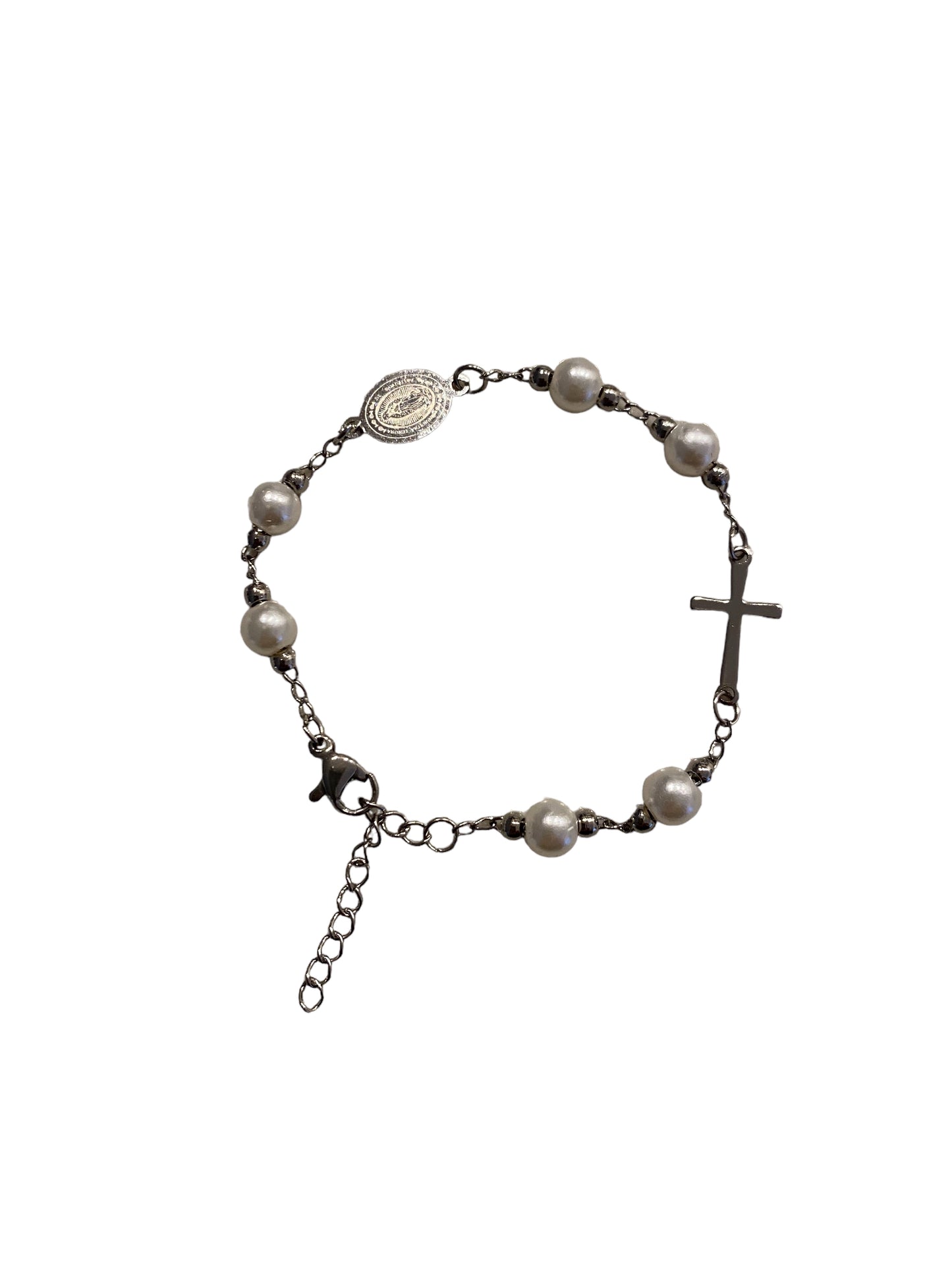 Beaded Pearl Stainless Steel Bracelet