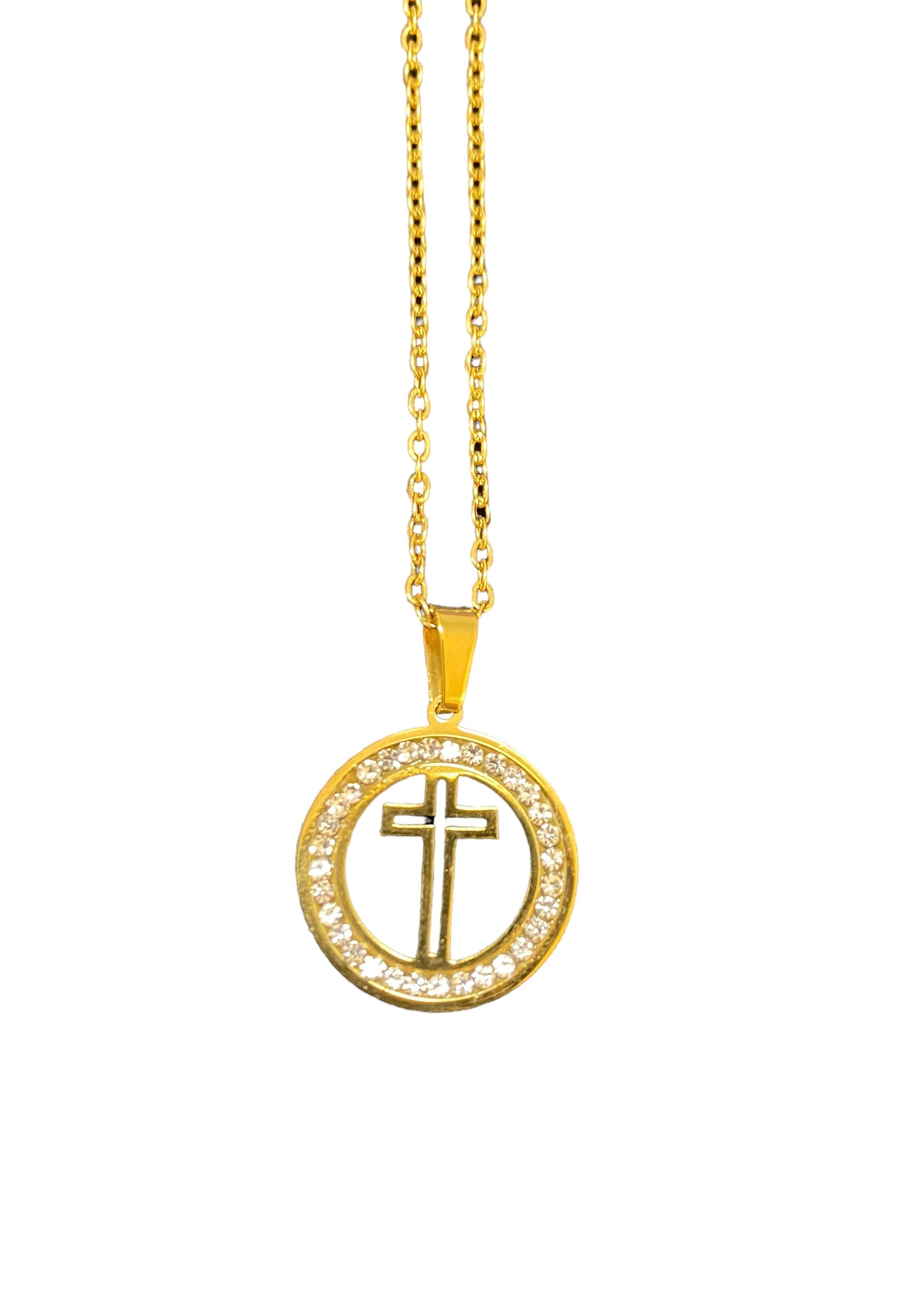 Circle Cross Pendant Necklace