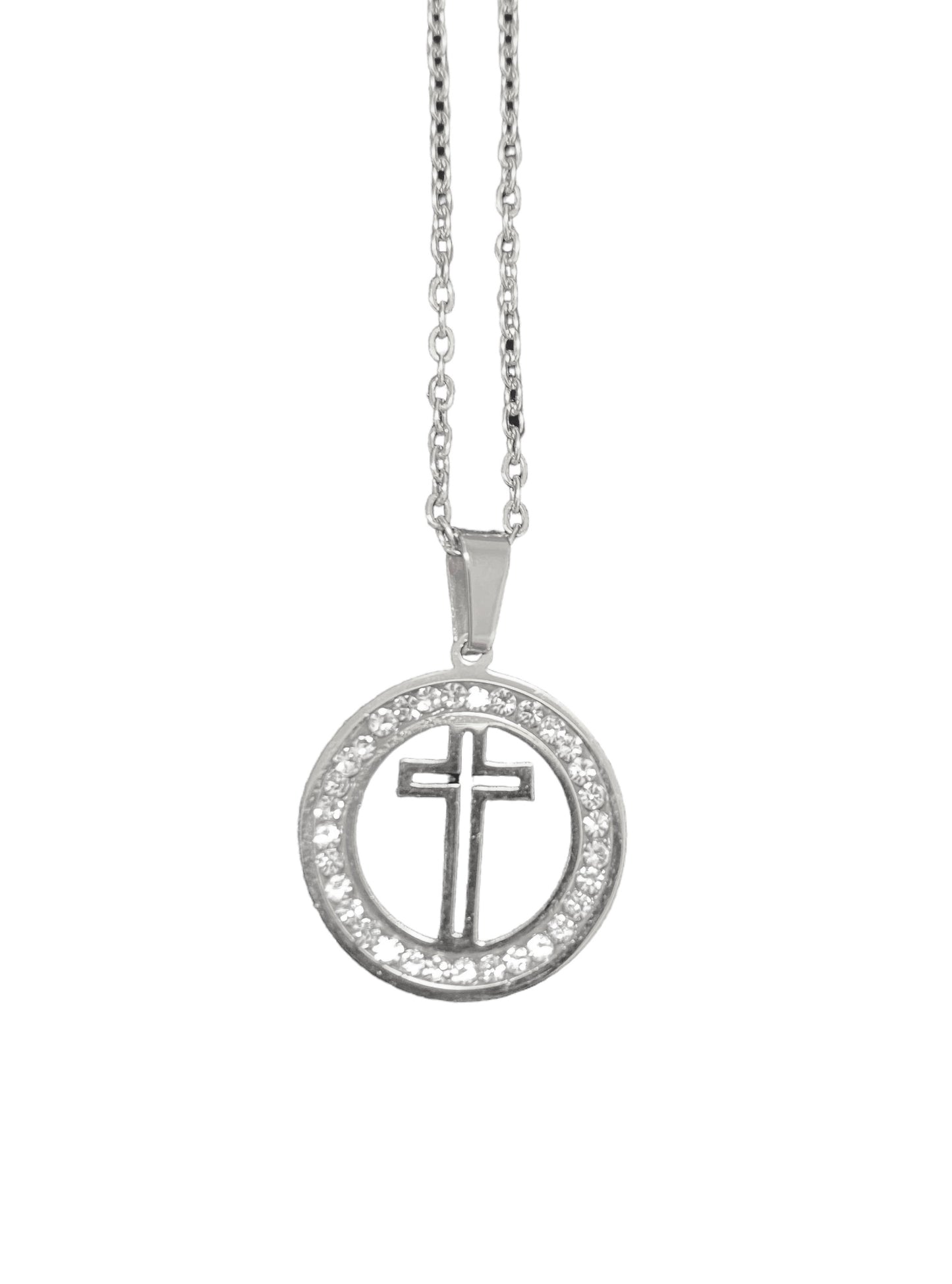 Circle Cross Pendant Necklace