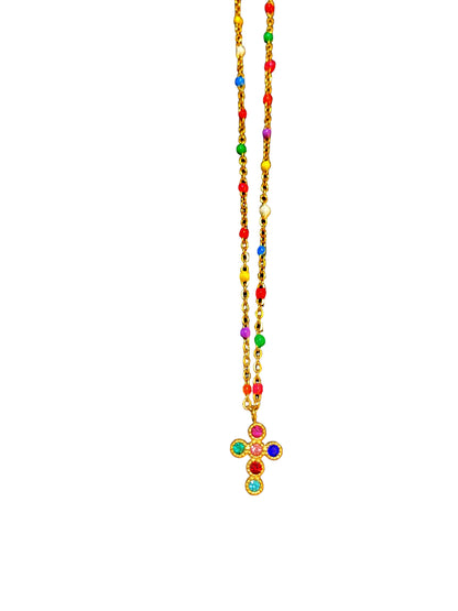 Enamel Beaded Necklace