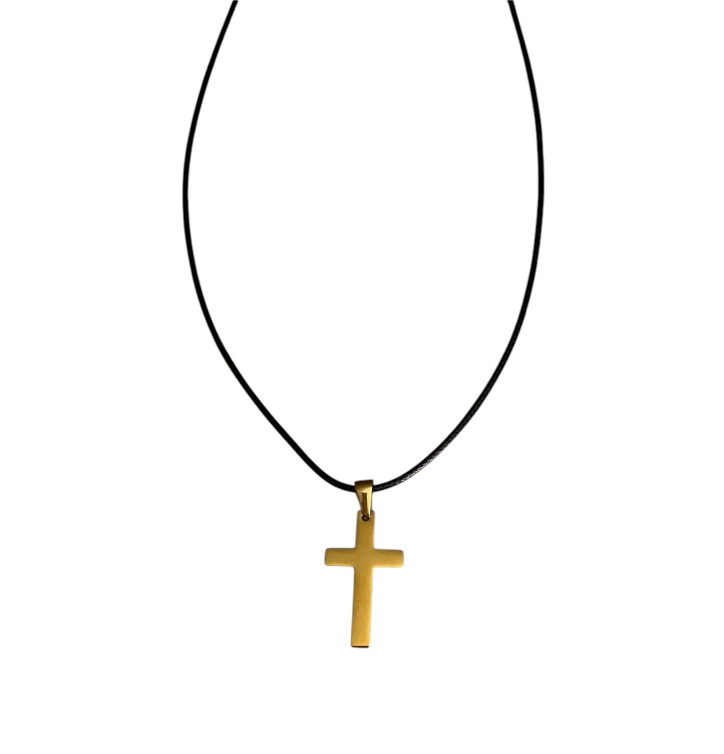 Leather Cord Cross Necklace