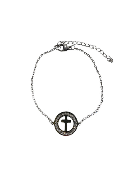 Circle Cross Stainless Steel Bracelet