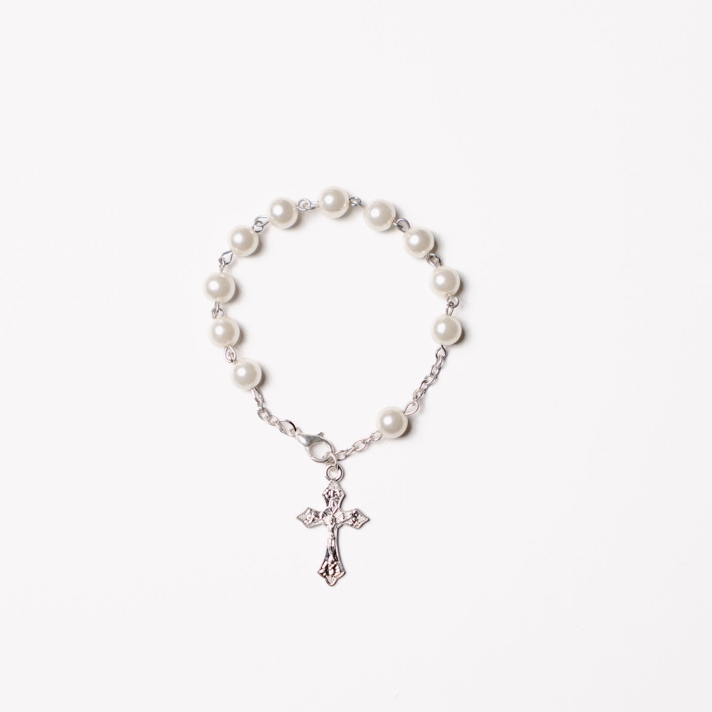 Pearl Bead Rosary Bracelet