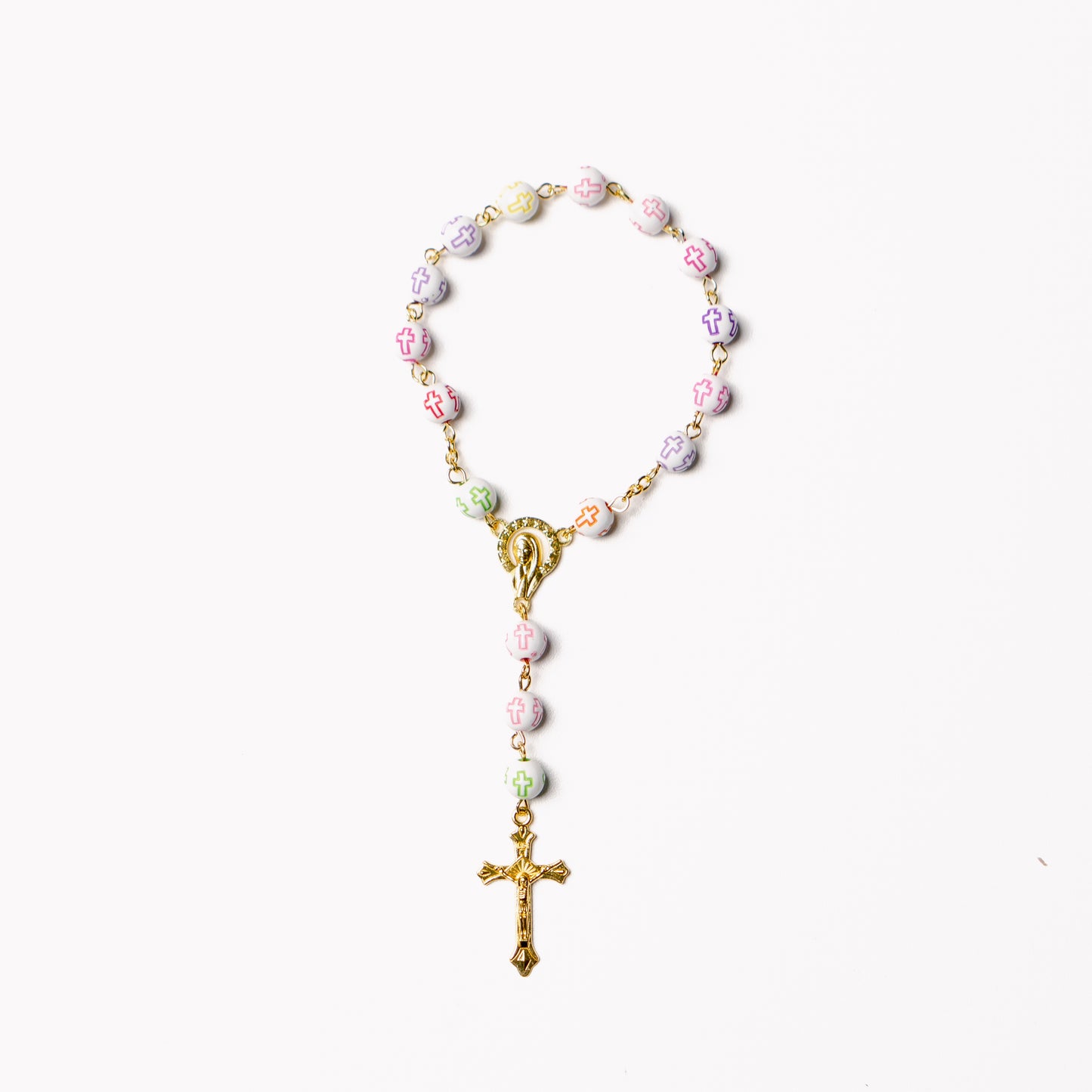 Cross Bead Rosary Bracelet