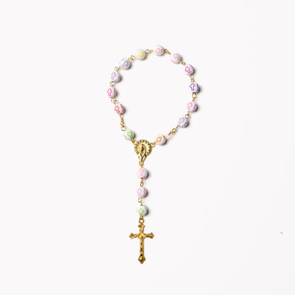 Cross Bead Rosary Bracelet