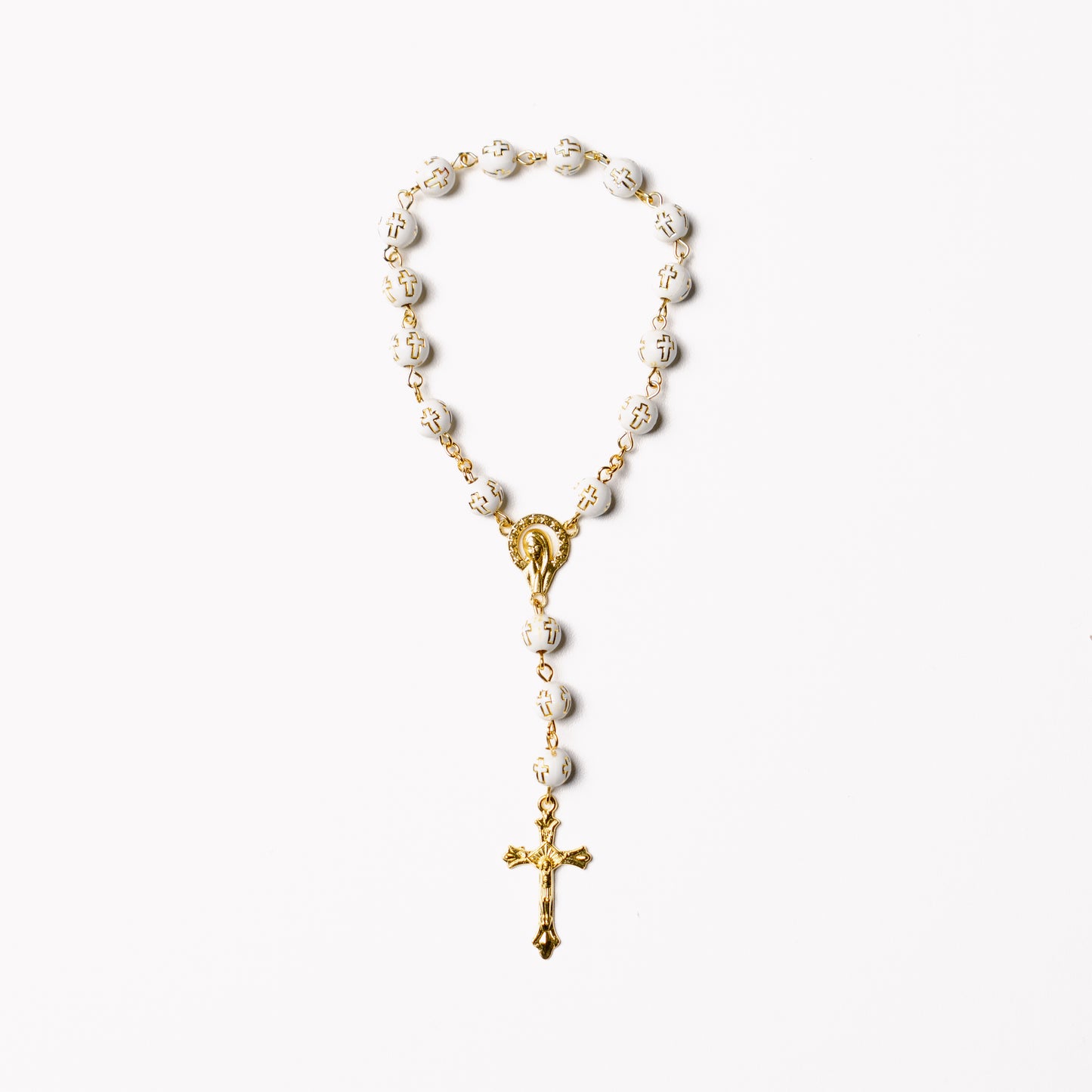 Cross Bead Rosary Bracelet