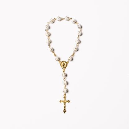 Cross Bead Rosary Bracelet