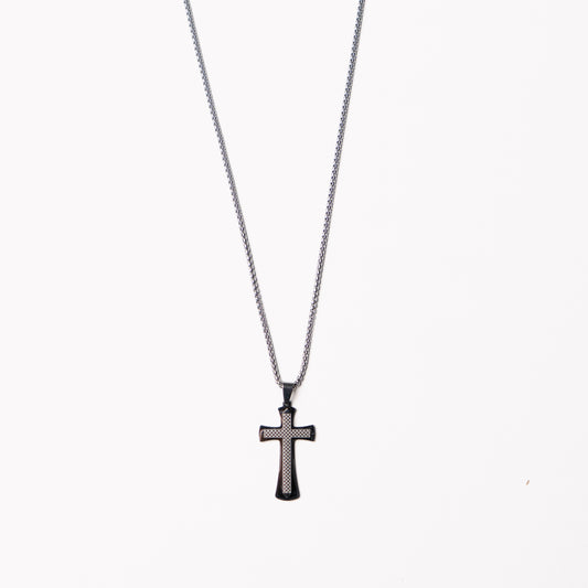 Double Cross Stainless Steel Necklace