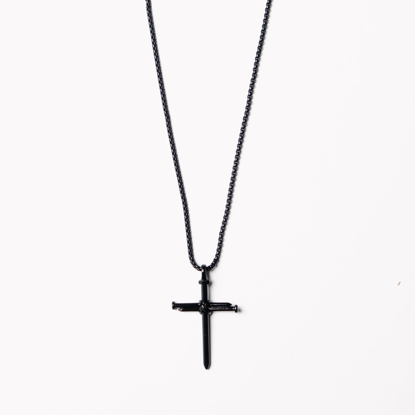 Nail Cross Chain Necklace