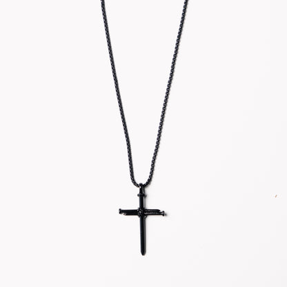 Nail Cross Chain Necklace