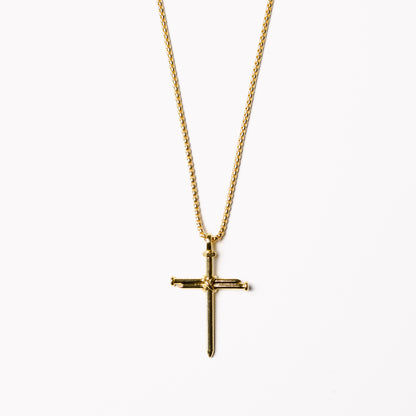 Nail Cross Chain Necklace