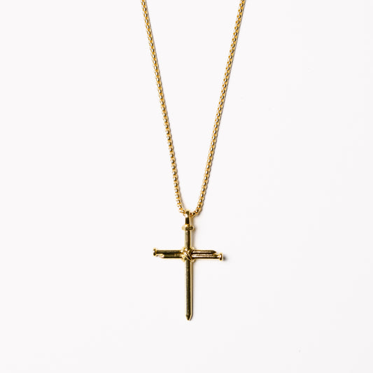 Nail Cross Chain Necklace