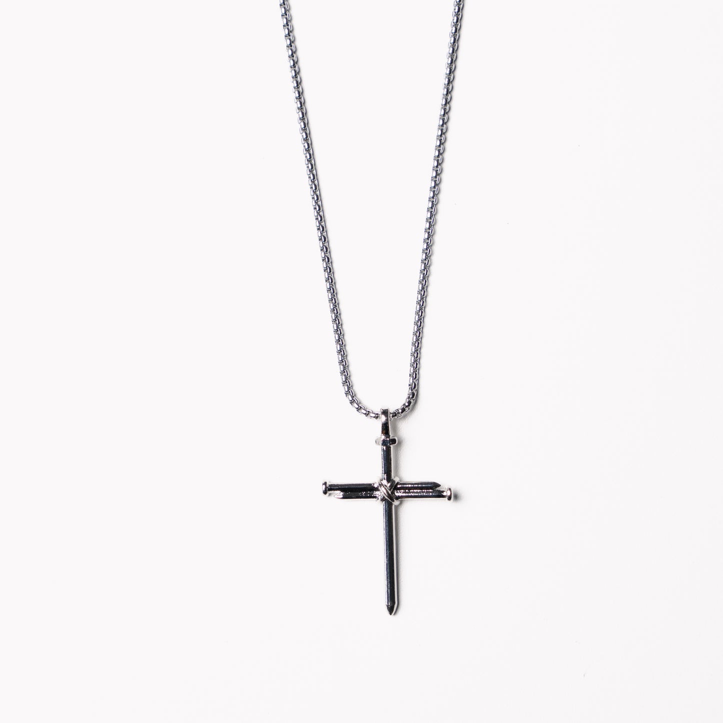 Nail Cross Chain Necklace