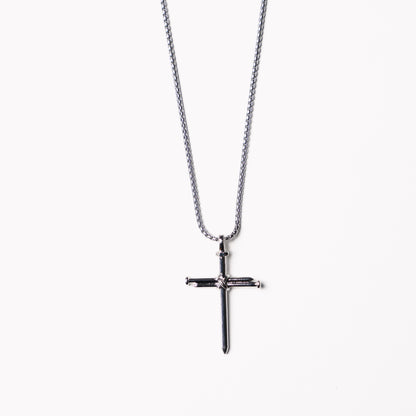 Nail Cross Chain Necklace