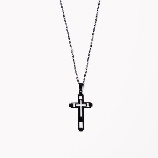 Cross Cut Out Chain Necklace