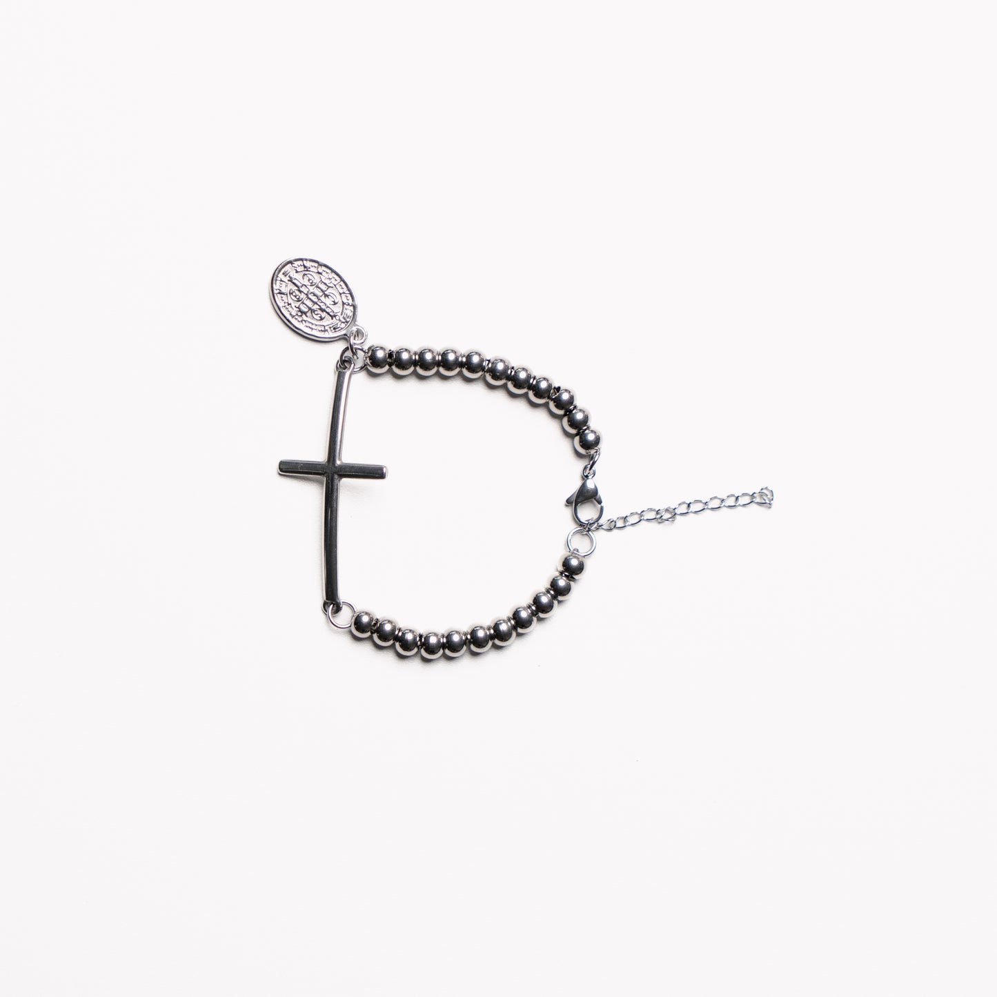 Sided Cross Pendant Bracelet