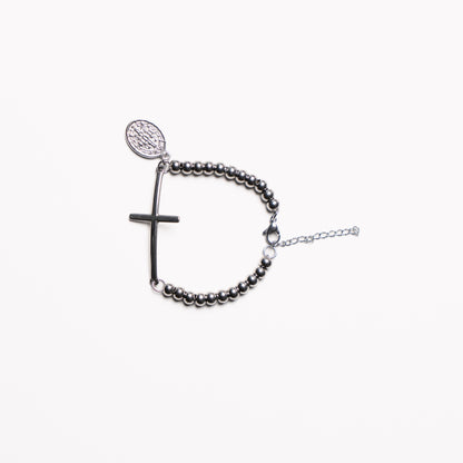 Sided Cross Pendant Bracelet