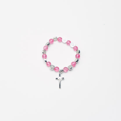 Beaded Black Cross Bracelet