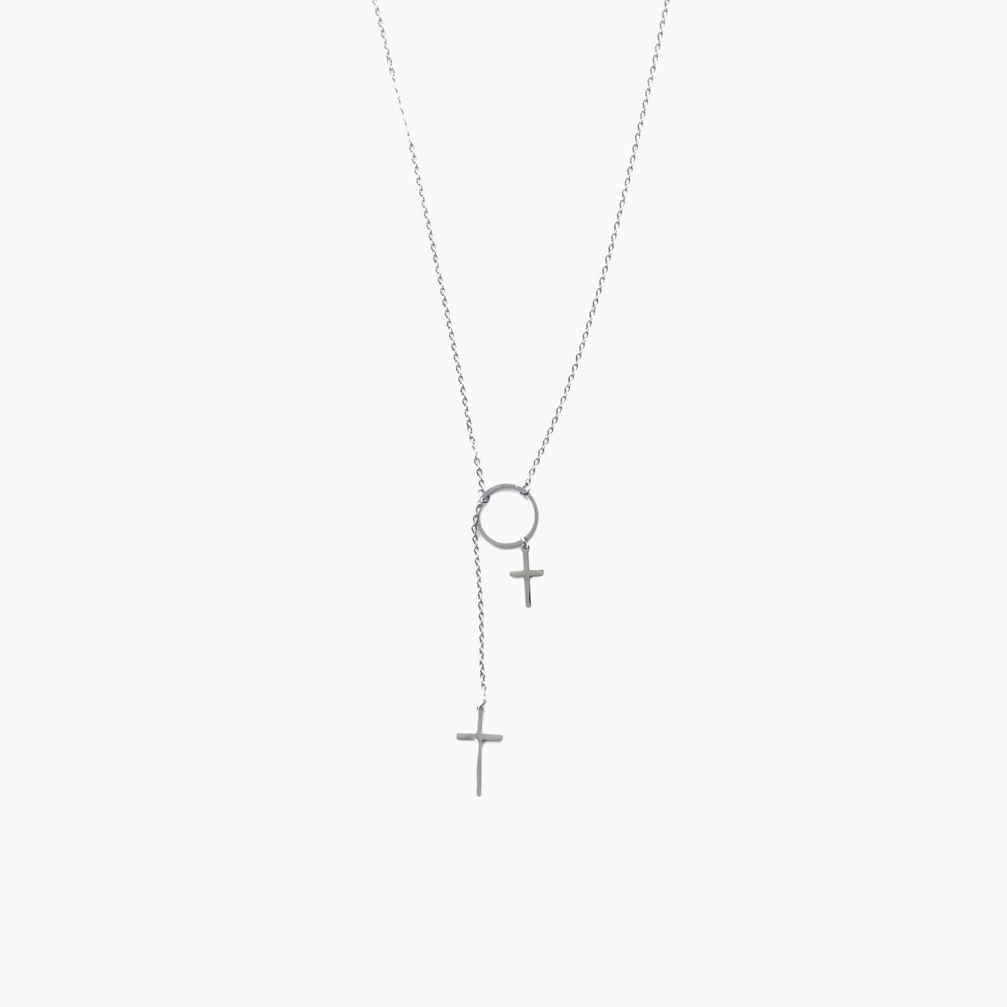 Double Cross Ring Necklace