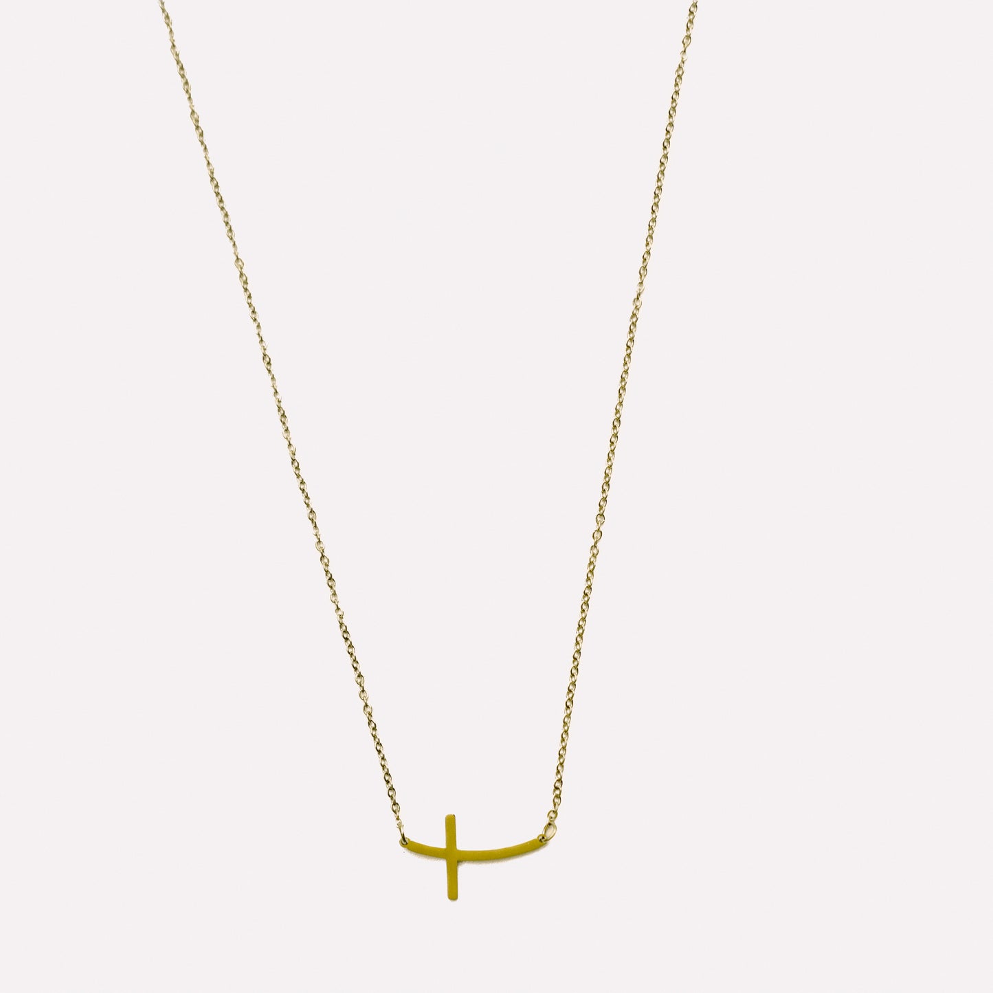 Side Cross Necklace