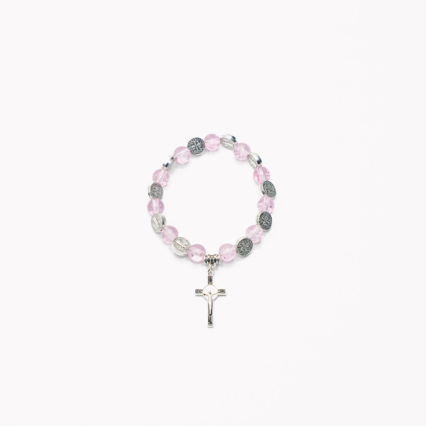 Beaded Black Cross Bracelet
