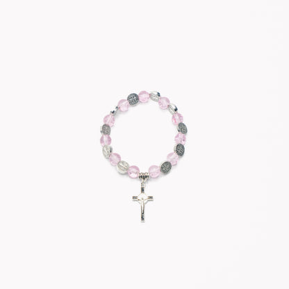 Beaded Black Cross Bracelet