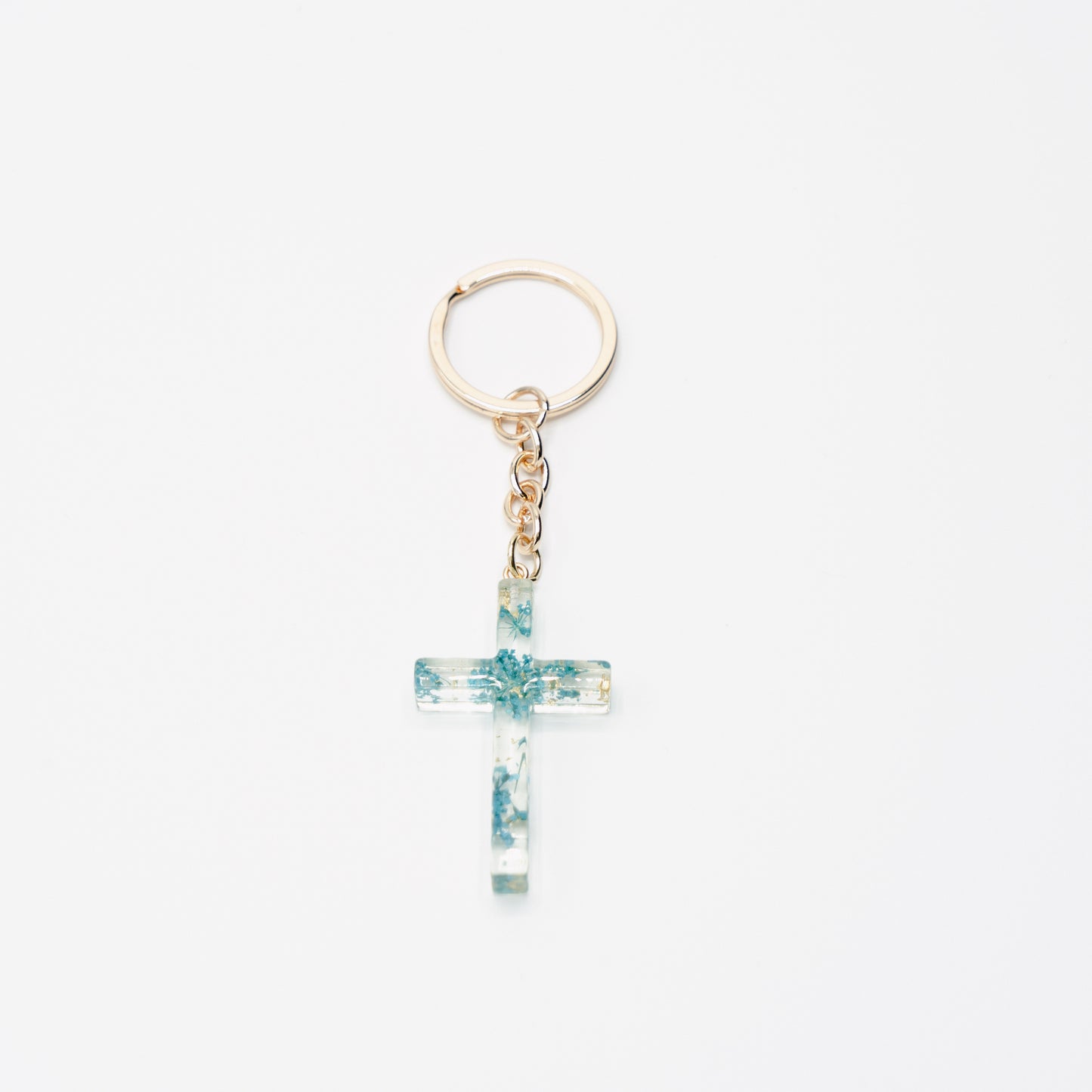 Pretty Flower Cross Key Ring