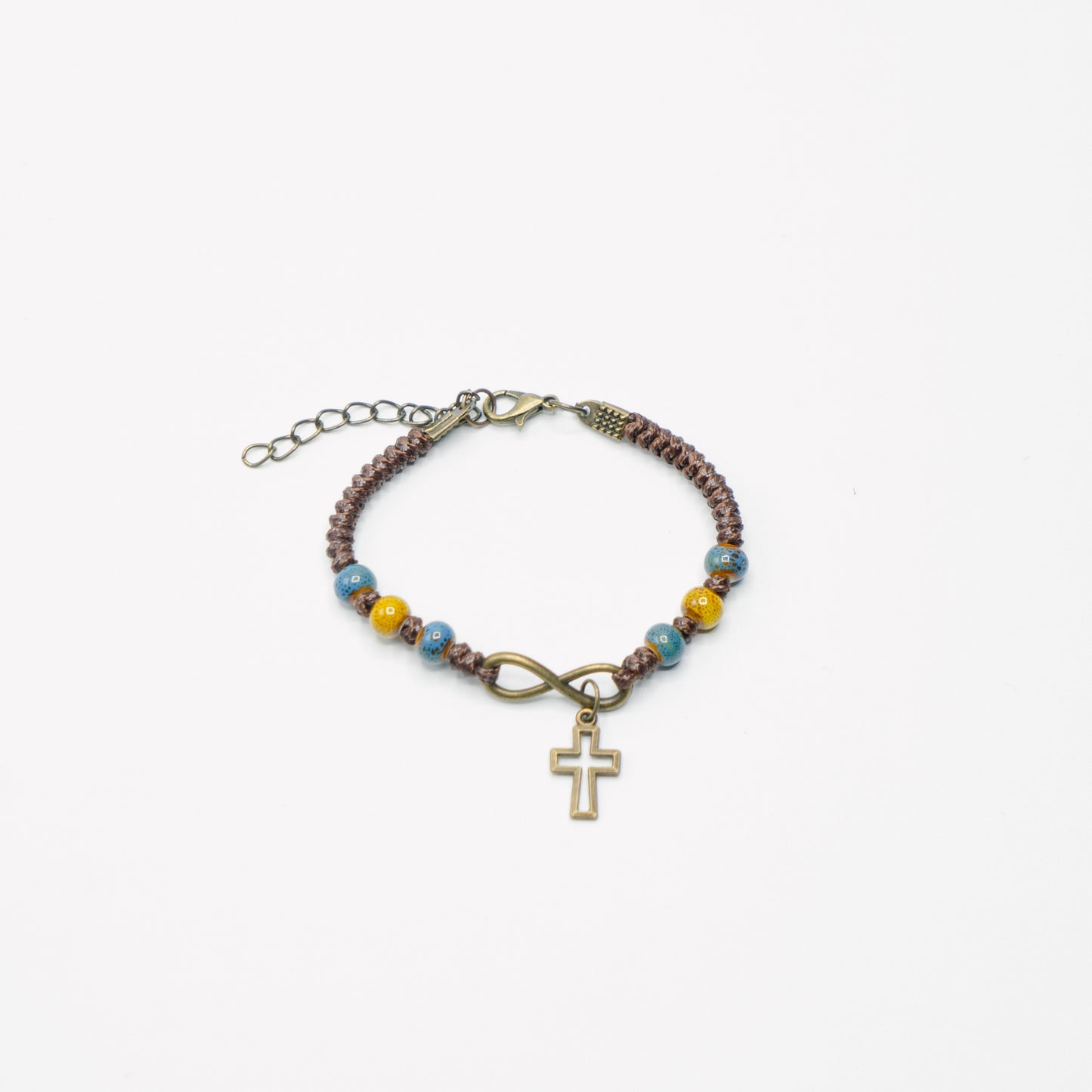 Infinity Cross Cord Bracelet