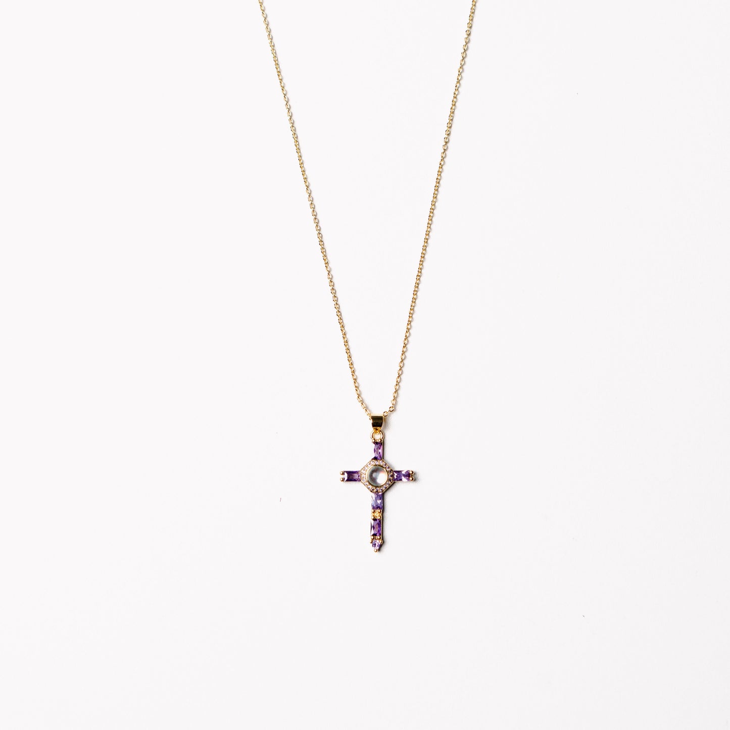 Crystal Cross Pendant Necklace