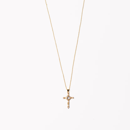 Crystal Cross Pendant Necklace