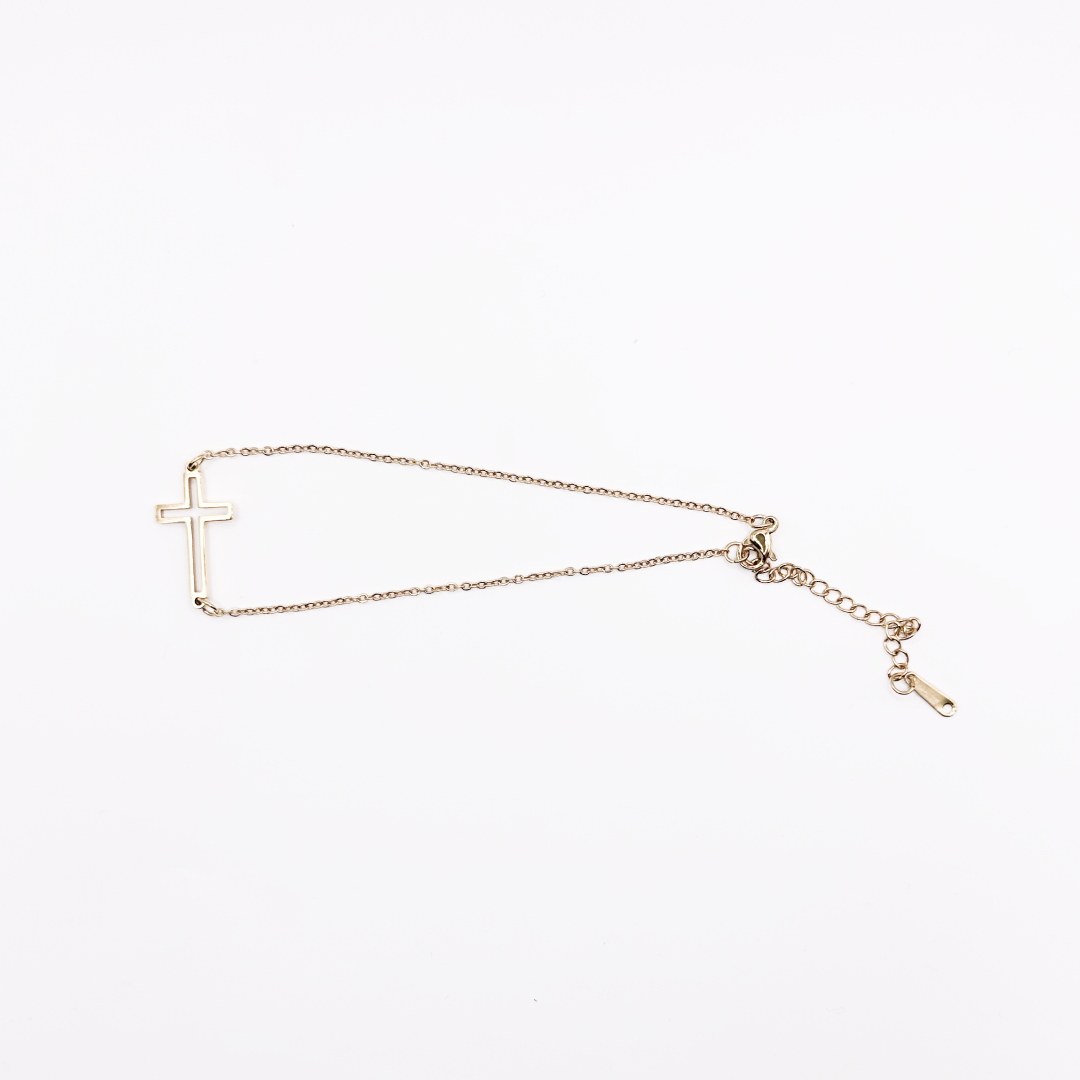 Cross Cut Out Anklet