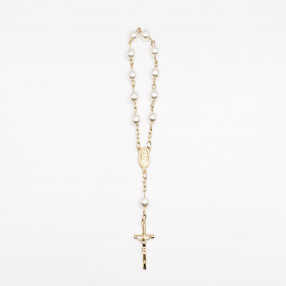 Infant Pearl Beaded Rosary Bracelet